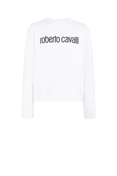 Pre-owned Roberto Cavalli Logo-print Cotton Sweatshirt