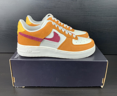 Pre-owned Nike Wmns Air Force 1 Lxx Orange/maroon Damenschuhe Sneaker Turnschuhe