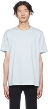 Vince Garment Dyed Crewneck Tee In Shirting Blue