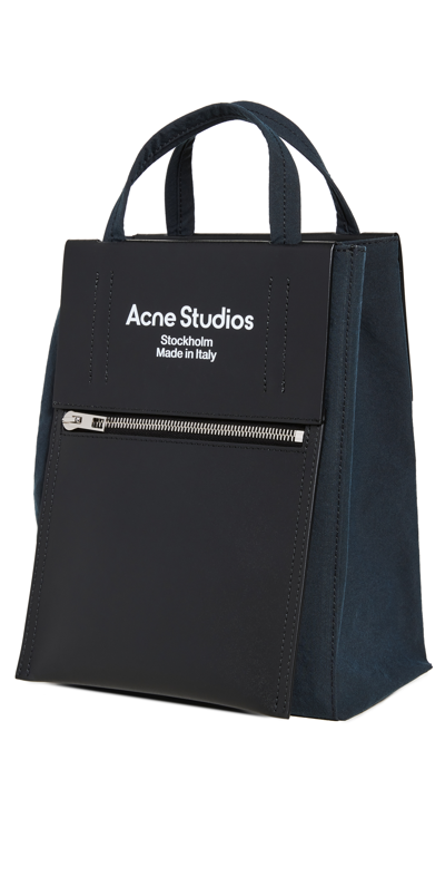 Acne Studios Baker Out Small Tote In Black/black