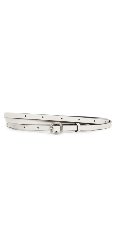 Acne Studios Thin Belt In White/black