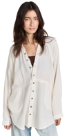 Free People Cotton Summer Daydream Shirt In Ivory
