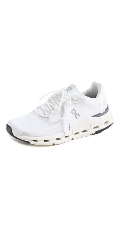 On Cloudnova Form Sneakers In White Eclipse