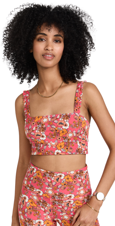 Sincerely Jules For Bandier Rue Ruffle Bra In Hibiscus Mod Floral