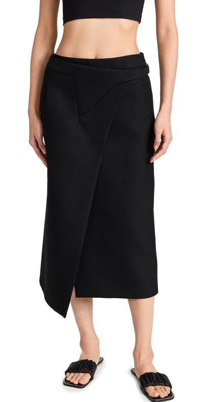 Wardrobe.nyc Wardrobe. Nyc Wrap Midi Skirt In Black