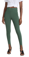 Wardrobe.nyc Stretch Jersey Side Zip Leggings In Green