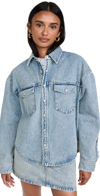 Wardrobe.nyc Giacca Cropped In Denim In Blue