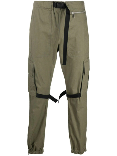 Off-white Green Tab Detail Cargo Trousers