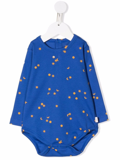 Tiny Cottons Babies' Sky-print Long-sleeve Bodysuit In Blue