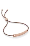 Monica Vinader Havana Mini Friendship Bracelet In Rose Gold/ Rainbow Metallica