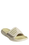 Adidas Originals Alphabounce Slide Sandal In White/ Beige/ Sandy Beige