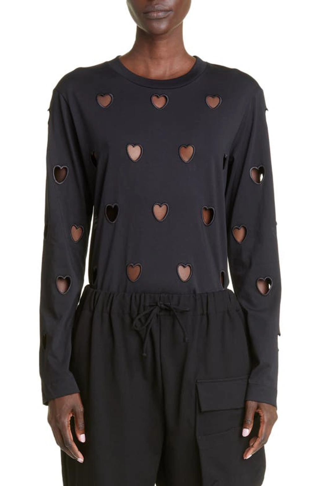 s*t様 Simone Rocha　HEART COTTON SHIRT s*t様 Simone Rocha HEART COTTON SHIRT Simone Rocha SSENSE