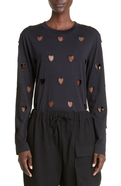 s*t様 Simone Rocha　HEART COTTON SHIRT Simone Rocha HEART COTTON SHIRT SIMONE ROCHA Striped Ruffle