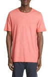 Massimo Alba Watercolor Cotton Pocket T-shirt In Blush