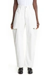 Maison Margiela White High-rise Distressed Jeans In White