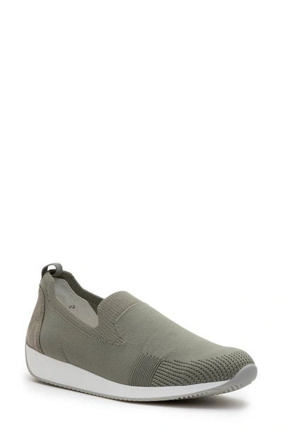 Ara Leena Sneaker In Pistachio Wovenstretch