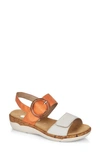 Remonte Jocelyn 53 Slingback Sandal In Offwhite/ Orange