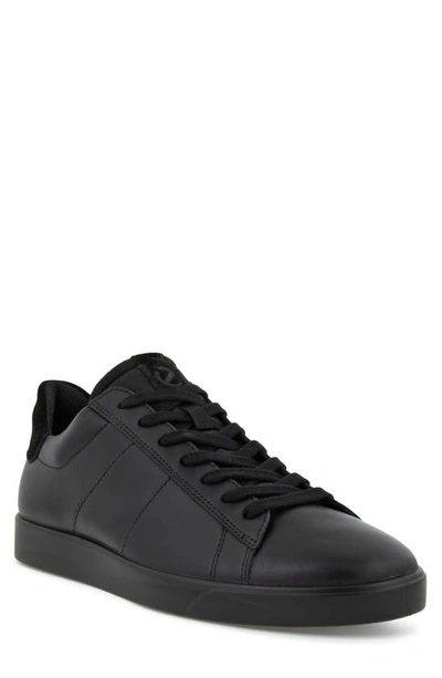 Ecco Street Lite Retro Sneaker In Black/ Black
