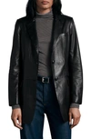 Rag & Bone Icons Charles Leather Blazer In Black