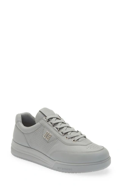 Givenchy Men's Leather 4g-logo Low-top Sneakers In Graphite