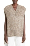 Maison Margiela V-neck Knit Vest In Anthracite
