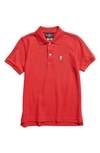 Psycho Bunny Kids' Classic Polo In Brilliant Red