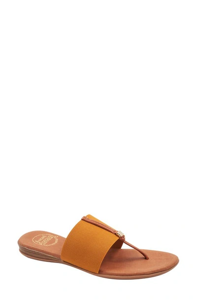 Andre Assous Women's Nice Slip On Thong Sandals In Marigold