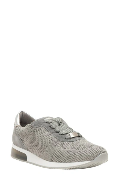 Ara Leigh Lace-up Sneaker In Oyster Stretch