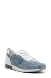 Ara Leigh Lace-up Sneaker In Aqua-multi Wovenstretch