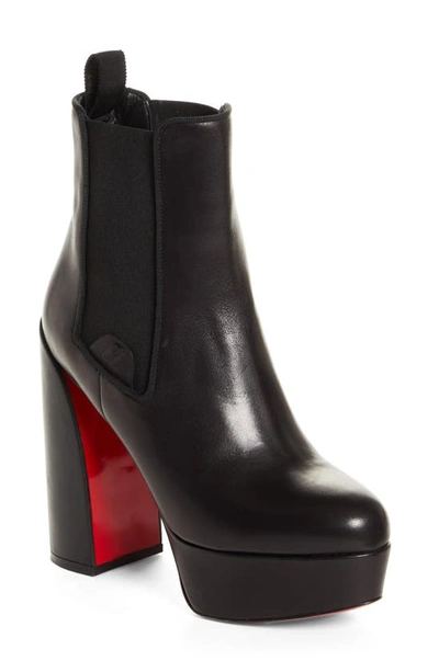 Christian Louboutin Movidastic Platform Chelsea Bootie In Black