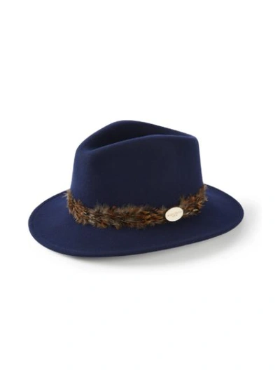 Hicks & Brown Hicks And Brown Suffolk Fedora Navy Hbsw1na In Blue