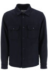 Woolrich Giacca Camicia Trapuntata Alaskan In Lana Riciclata Melton In Blue