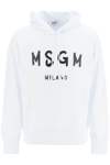 Msgm Cotton Sweatshirt In White