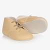 EARLY DAYS BAYPODS BEIGE LACE-UP PRE-WALKER SHOES