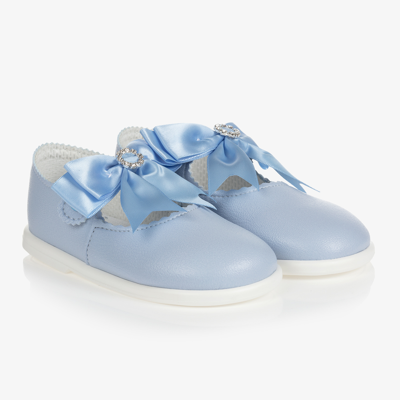 Early Days Babies' Girls Blue First Walker Shoes