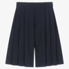 BURBERRY GIRLS BLUE WOOL PLEATED CULOTTES