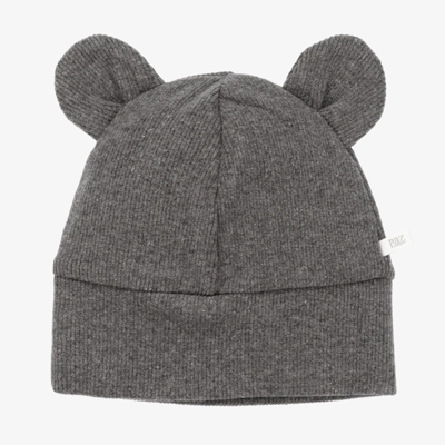 Paz Rodriguez Grey Cotton Ears Baby Hat