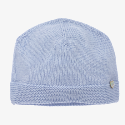 Paz Rodriguez Pale Blue Wool Baby Hat