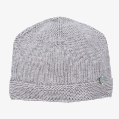 Paz Rodriguez Grey Wool Baby Hat