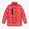 GIVENCHY TEEN RED BANDANA PUFFER JACKET