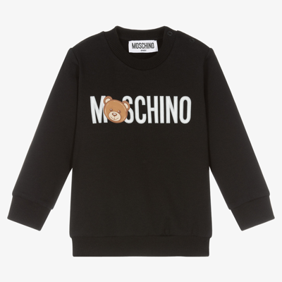 Moschino Baby Black Logo Baby Sweatshirt