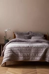 Anthropologie Lustered Velvet Alastair Quilt By  In Grey Size Kg Top/bed