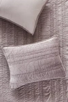 Anthropologie Lustered Velvet Alastair Shams, Set Of 2 By  In Grey Size S2 Qn Sham