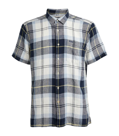 Barbour Croft Plaid-pattern Regular-fit Linen-blend Shirt In Skye Tartan