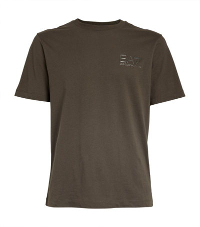 Ea7 Chest Logo-print Detail T-shirt In Green