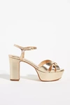 Schutz Keefa Platform Sandals In Gold