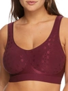 Bali Comfort Revolution Smart Sizes Bralette In Sparkling Purple Dot