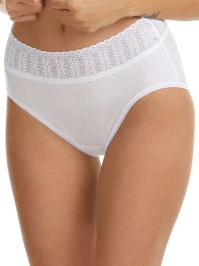 Hanky Panky Ribbed High-cut French Brief In White
