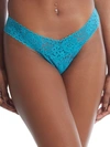 Hanky Panky Daily Lace Low Rise Thong In Tidal Teal