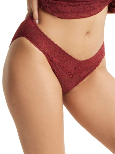 Hanky Panky Signature Lace V-kini In Shiraz